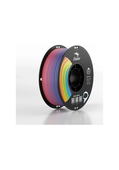 Creality Ender Pla+ Gökkuşağı Rainbow Filament 1,75mm 1kg - Bis