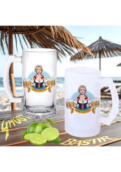Barmaid Buzlu Ya Da Buzsuz Bira Bardağı 074