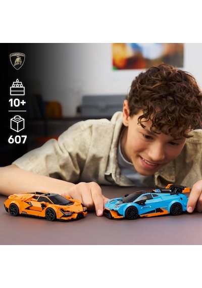 LEGO® Speed Champions Lamborghini Revuelto ve Huracán STO 77238 - 10 Yaş ve Üzeri Çocuklar için Yaratıcı Oyuncak Yapım Seti (607P)