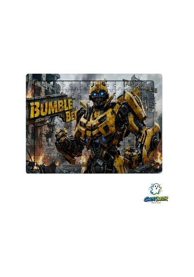 Ghostbastır Design Transformers Bumble Bee 99 Parça Ayaklı Puzzle Dekoratif Çocuk Yapbozu 0206
