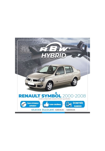 Renault Symbol Ön Silecek Takımı (2000-2008) RBW Hibrit