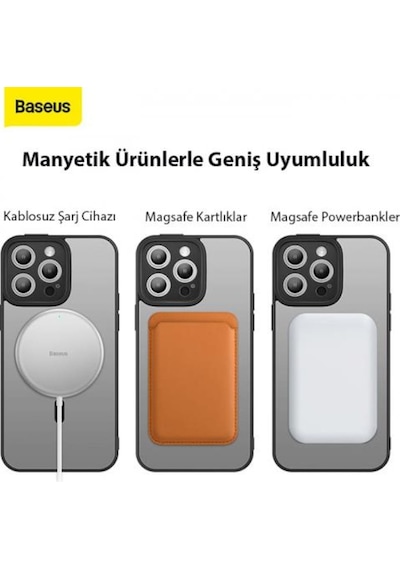 Baseus Apple Uyumlu iPhone 14 Pro Kamera Korumali Magsafe Kilif Ve Ful Kaplama 566135202