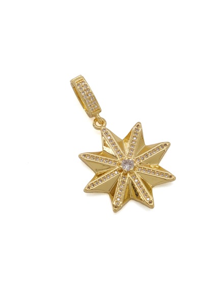 Ferizz Ajda Charm Çelik Altın Kaplama Kadın Yıldız Model-chr-116 Gold