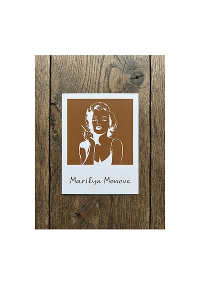 Card: Marilyn Monroe / Coffee Print Kahve Üzeri Desen Yapma Makinesi Coffe Art 3d Baskı