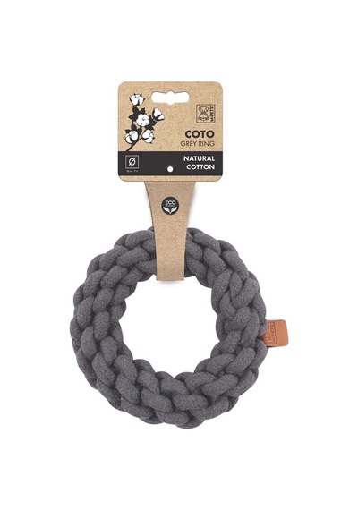 M-pets Coto Grey Rıng 18cm Örgü Halka Oyuncak