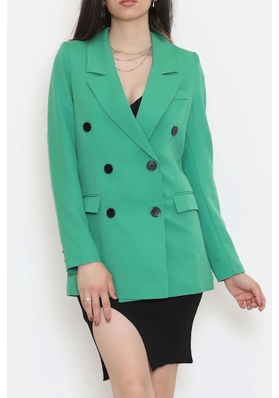 Blazer Ceket Yeşil - 80027.683. Çok Renkli