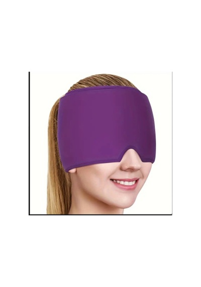 Yıwushı 1 Adet Yeniden Kullanılabilir Jel Şapkası, Yüz İçin Soğutucu Jel Bandana Mor