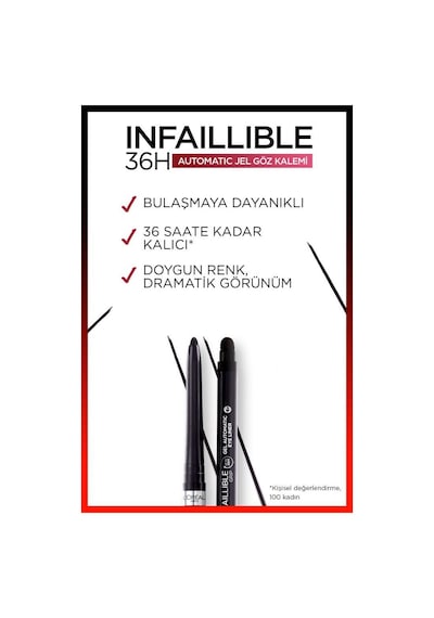 L'Oreal Paris Infaillible Automatic Jel Göz Kalemi - Mat Siyah