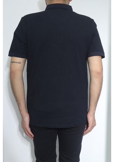 Santa Dmctekstil Erkek Desenli Spor Kesim Rahat Kalıp Polo Yaka T-shirt Lacivert