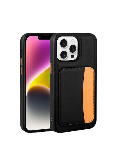 Zore Apple iPhone Uyumlu 16 Pro Kılıf Kartlıklı Zore X-kart Silikon Kapak - Siyah