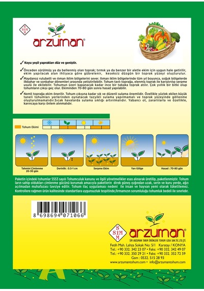 Arzuman D'Giant Italiana Maydanoz Tohumu 25 GRam