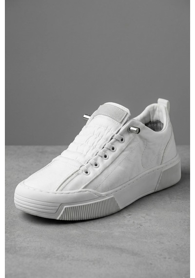 In Step Citycomfort Beyaz Kapitone Dokulu Modern Erkek Sneaker
