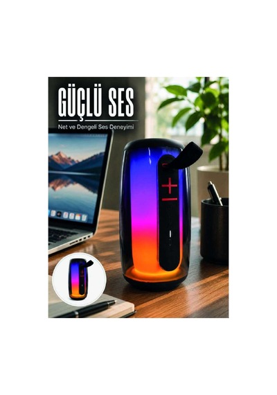 Rgb Işıklı Bluetooth Hoparlör Güçlü Ses Type-c Şarjlı Taşınabilir Kablosuz Speaker Diğer