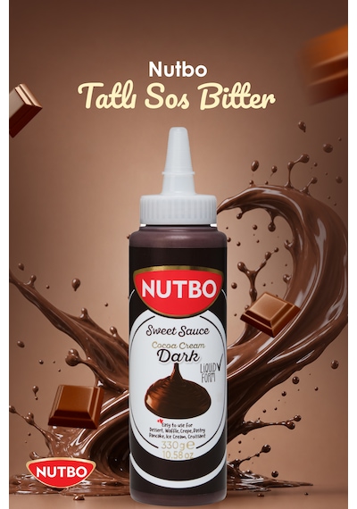 Tatlı Sos Bitter- Waffle& Krep& Pankek& Churros& San Sebastian& Kruvasan& Dondurma Sos 330 Gr