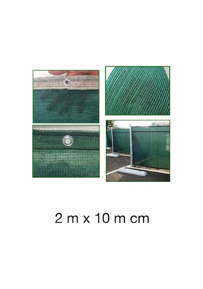 150 X 2000 %95'lik Yeşil Gölgelik File, Çit Filesi, Çit Örtüsü - Şeritli Halkalı