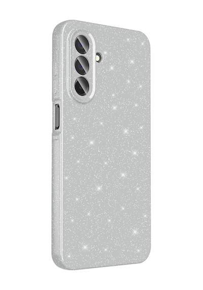 Zore Galaxy Uyumlu A26 Kılıf Kamera Korumalı Simli Lüks Koton Kapak - Siyah Siyah