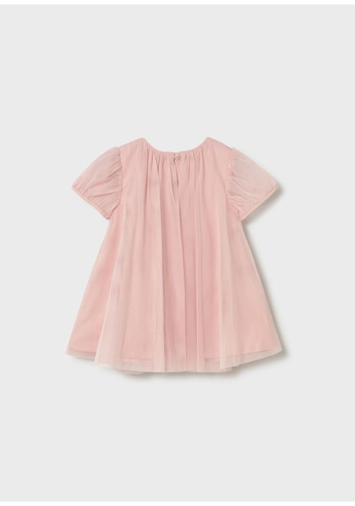 Mayoral Kız Bebek Çantalı Tül Elbise Pembe Pembe
