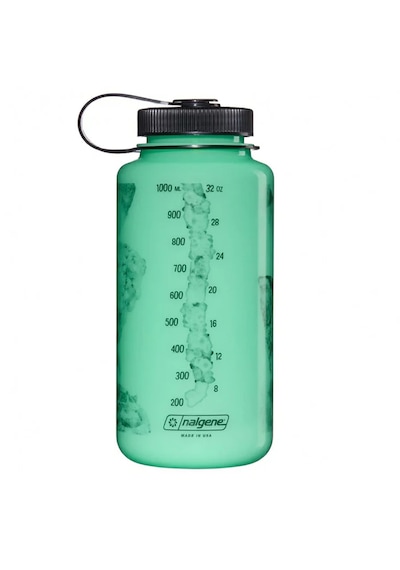 Nalgene Wide Mouth 32 Oz Suluk Matara 1 Litre Glowyld Kristal 682025-0034 Yeşil