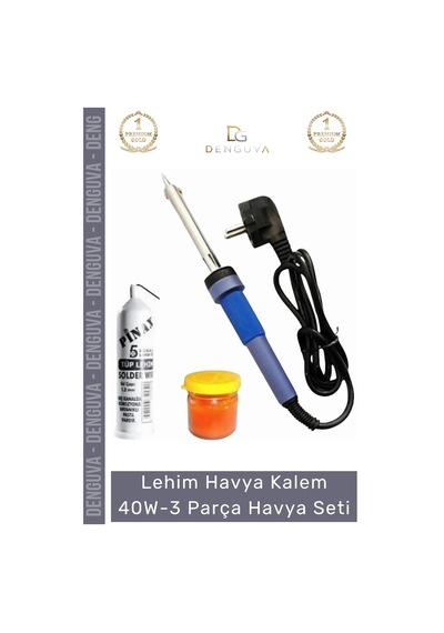 Havyaseti Profesyonel Elektronik Tamir Hızlı Isınan Kalem Lehimleme Havya 40 Watt 3 Parça Havya Set