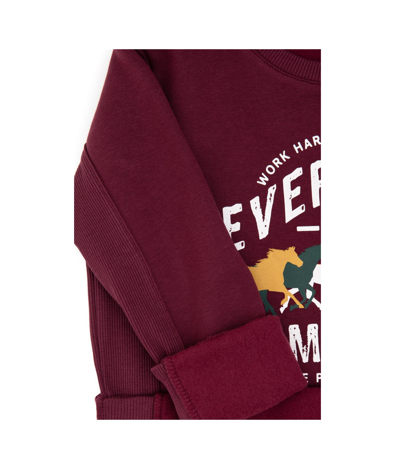 U.S. Polo Assn. Erkek Çocuk Bordo Şardonlu Bisiklet Yaka Sweatshirt 50316406-VR177