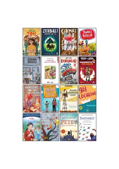5.ve 6.sınıf Öğretmenlerin Tavsiyesi Olan 16 Kitap Set İyilik Timi,zerdali,çıkmaz Sokağın Resamı,yankılı Kaylar,dedemin Bakalı,abartma Tozu