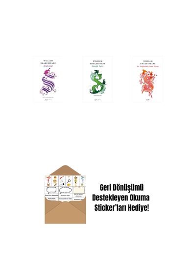 Kral Lear + Venedik Taciri + Bir Yazdönümü Gecesi Rüyası + Okuma Sticker'ları