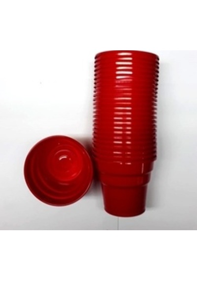 2 Paket 25'li Plastik Bardak Kırmızı - Parti Bardağı