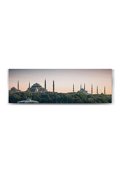 İstanbul Camiler Panorama Tablo - 90x30cm