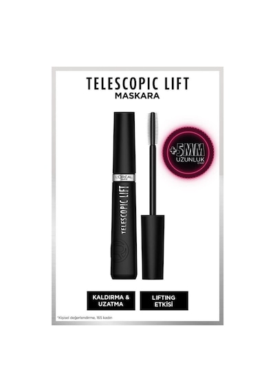 L'Oréal Paris Telescopic Lift Maskara & True Match Nude Fondöten Serum 0.5-2 Very Light - Makyajın Favorileri Seti pktmkyjfvrlrst-9584 0