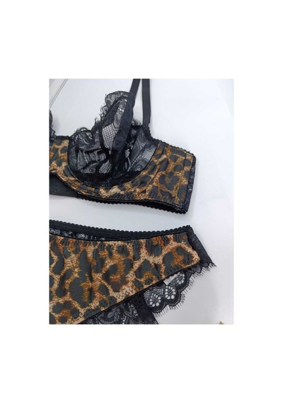 La Linaa Leopard Dantelli Balenli Kapsız Külotlu Sütyen Takım Çok Renkli - 674577296 Çok Renkli La Linaa Leopard Dantelli Balenli Kapsız Külotlu Sütyen Takım Çok Renkli - 674577296 Çok Renkli