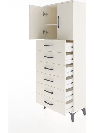 Arges Dolap 2 Raflı 6 Çekmeceli 2 Kapaklı 60x30x163 Aytaşı-ay... Aytaşı