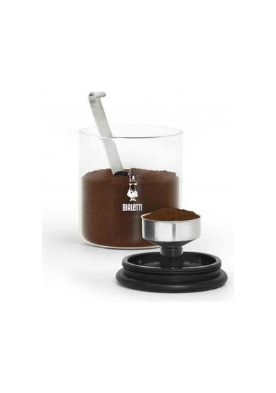 Bialetti - Kahve Saklama Kavanozu - 250gr - Silikon Contalı Hava Geçirmez Kapak - Paslanmaz Ölçü Kaş Sku: Smg8690010159540 Açık