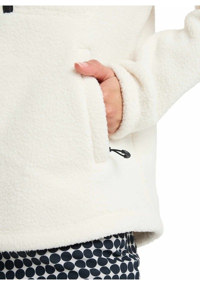 Quiksilver Erjft04969-alabama Full Zıp Solıd Beyaz Dik Yaka Kadın Polar Sweatshırt