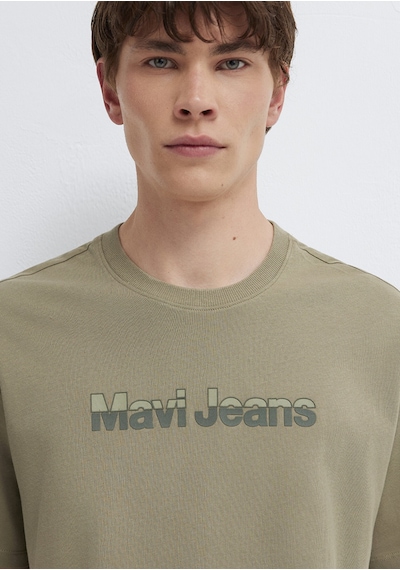 Mavi - Mavi Jeans Baskılı Yeşil Tişört 0613563-71818