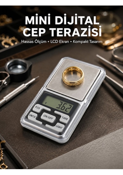 Taşınabilir Dijital Cep Terazisi 5 Ölçüm Birimli Çok Renkli 01786707