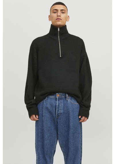 Jack & Jones Erkek Kazak 12241817 Siyah Siyah