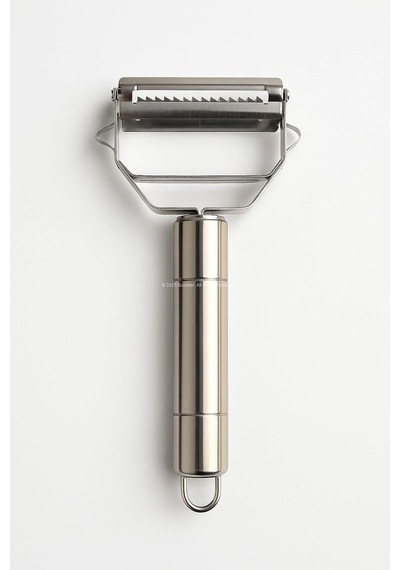 Jumbo Boy Paslanmaz Çelik Turbo Jülyen Sebze Ve Meyve Soyucu Pratik Soyacak Metal Sebze Soyacak 18cm Gümüş
