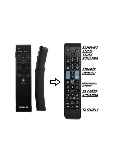 Samsung İle Uyumlu Akıllı Kumanda Bn59-01220d Tizen J Serisi Yedek Kumanda