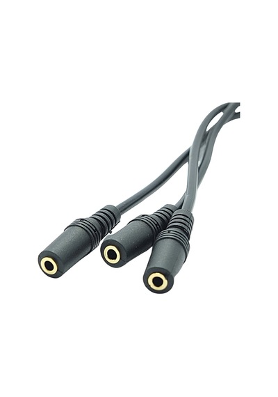 1 Stereo 3.5Mm Erkek. 3 Stereo 3.5Mm Dişi Ses Dağıtıcı Aux Kablo