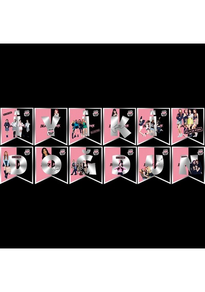 İyi Ki Doğdun Black Pink Temalı Uzar Süs Banner 180 Cm Tüm Yaşlar