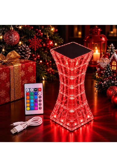 Vıp Yüksek Kalite Renk Değiştiren Kristal Masa Lambası Usb Totch Lamp Kumandalı Yılbaşı Işıkları Renkli