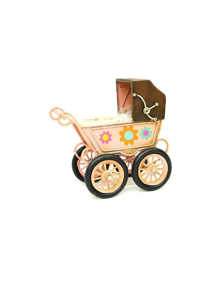 Dekoratif Metal Bebek Arabası Biblo Vintage Hediyelik Arbltgsgjq3dub3q01ı