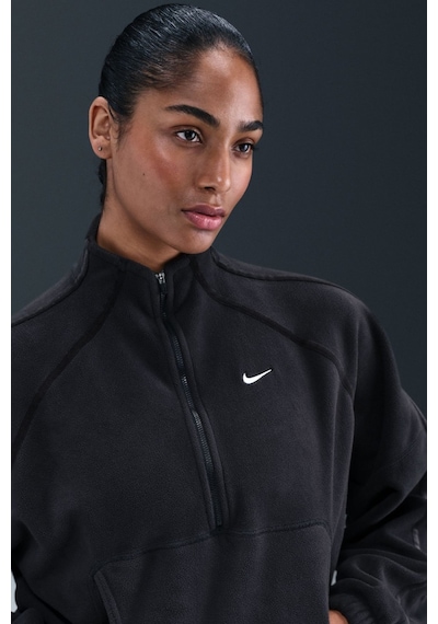 Nike One Oversize Therma-fit Half Zip Womens Sweatshirt Bol Kesim Yarım Fermuar Dik Yaka Polar Kadın Sweatshirt Siyah Nike One Oversize Therma-fit Half Zip Womens Sweatshirt Bol Kesim Yarım Fermuar Dik Yaka Polar Kadın Sweatshirt Siyah