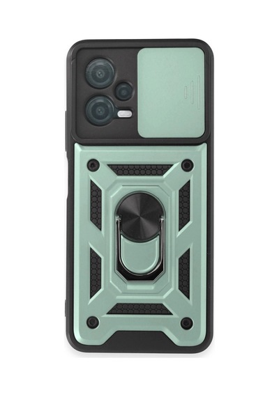 Xiaomi Redmi Note 12 5g Kılıf Pars Lens Yüzüklü Silikon - Yeşil 0.2M-Çok Renkli