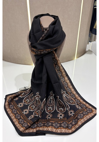 Cardion Lunira Silk Yün İpek Şal KAhverengi