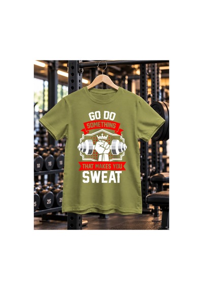 Segungear Dosth Erkek Regular Fit Baskılı Spor Tişört Haki - 933732507 Haki