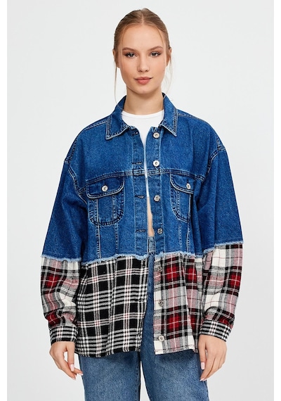 Özel Koleksiyon Garnili Denim Ceket Ag-3020 001