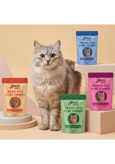 Fresh Ton Balıklı Kedi Yemeği%100 Taze İçerikli Mama 80 G