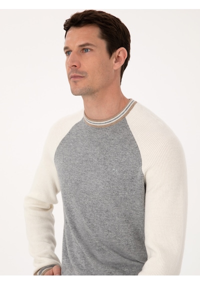 Cacharel Açık Gri Slim Fit Kazak