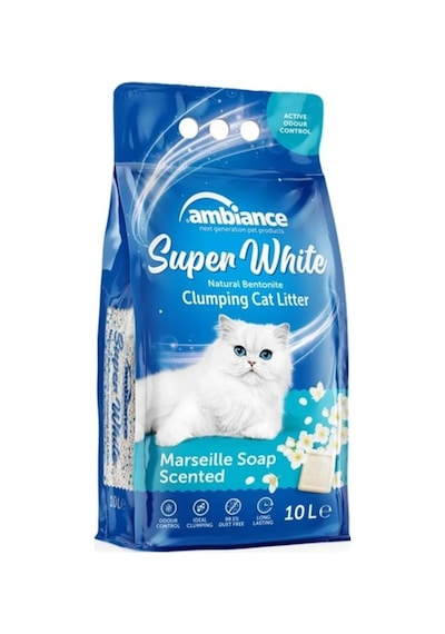 Ambiance Marsilya Sabun Kokulu Topaklaşan Bentonit Kedi Kumu 10 L